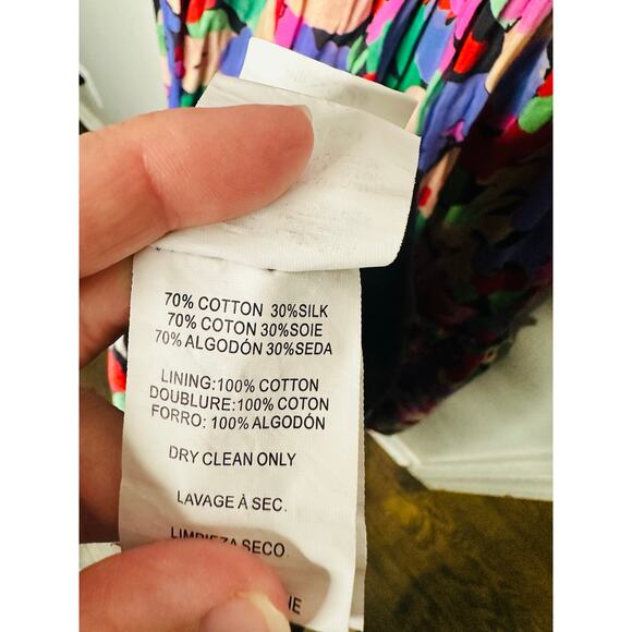 NICHOLAS Multicolored Floral Cotton Silk Blend Flowy Myla Maxi Dress Size US 0 - Picture 13 of 16